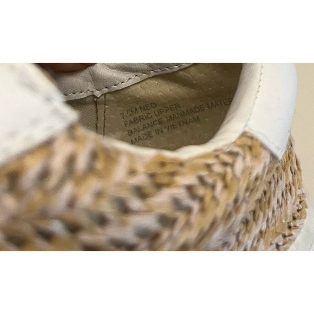 Dolce Vita Women's White Woven Raffia Slip-On Sneakers Casual Summer Flats 7.5M - Picture 4 of 7
